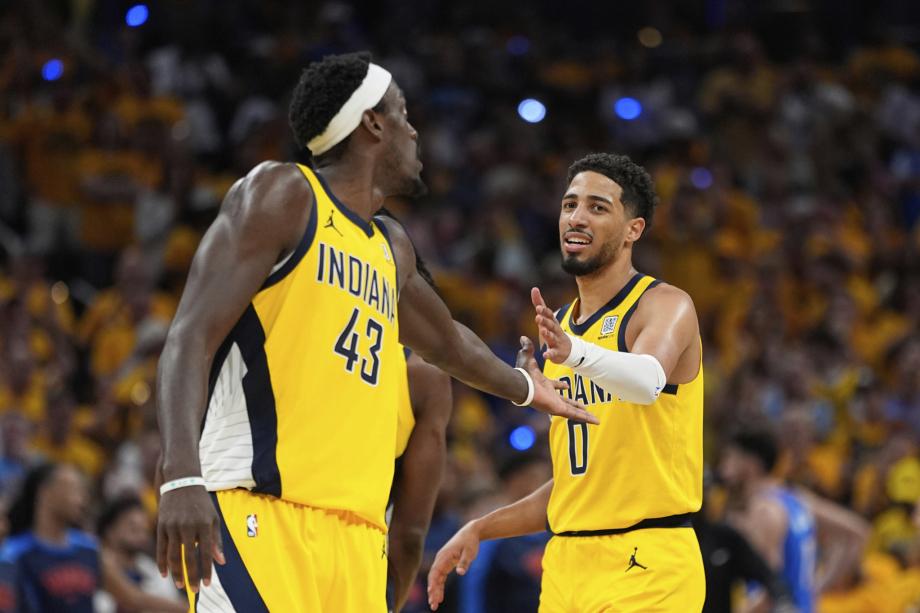 [图]NBA总决赛抢七来了！步行者大胜雷霆 总比分3-3