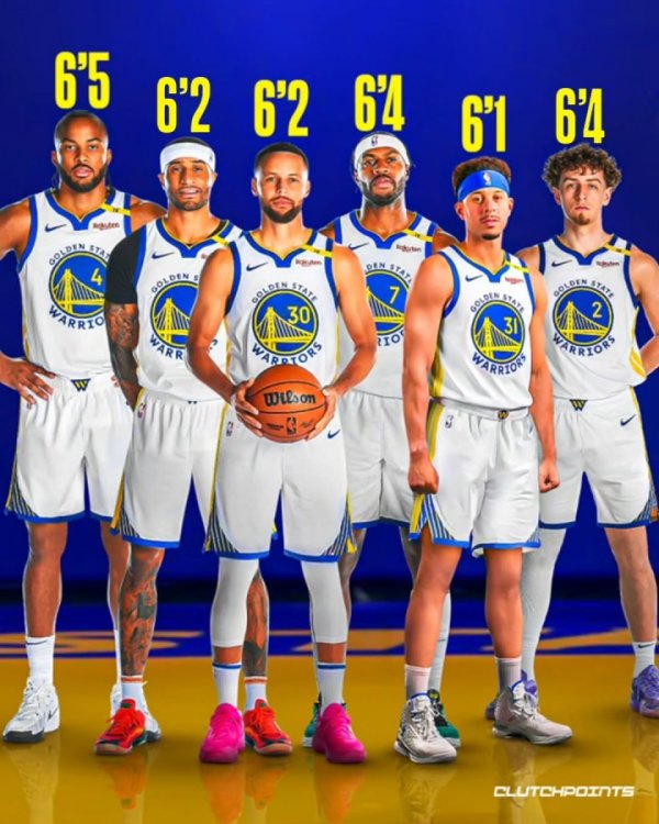 勇士新赛季拥有多达7名后场球员 身高全部在196cm以下&平均190