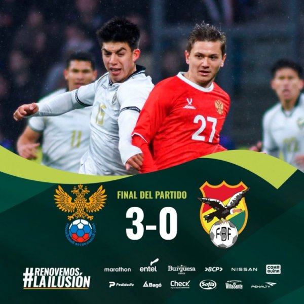 国际古代足球 友情 赛:俄罗斯3-0完胜玻利维亚,后者18射仅4正 国际古代足球 友情 赛:俄罗斯3-0完胜玻利维亚,后者18射仅4正